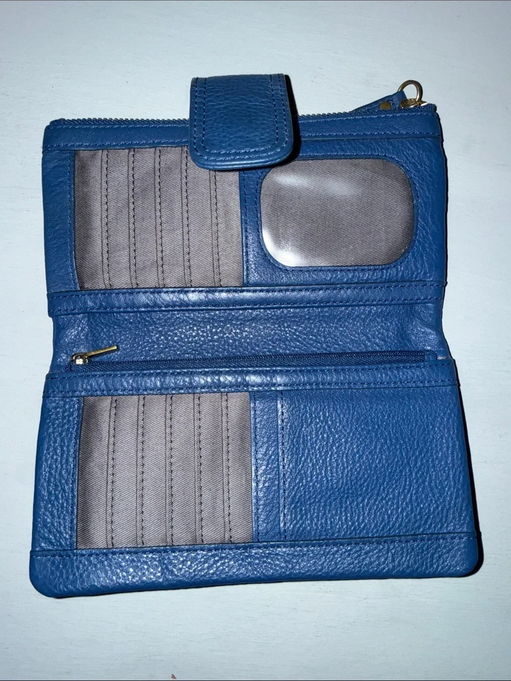 Fossil Blue Leather Wallet